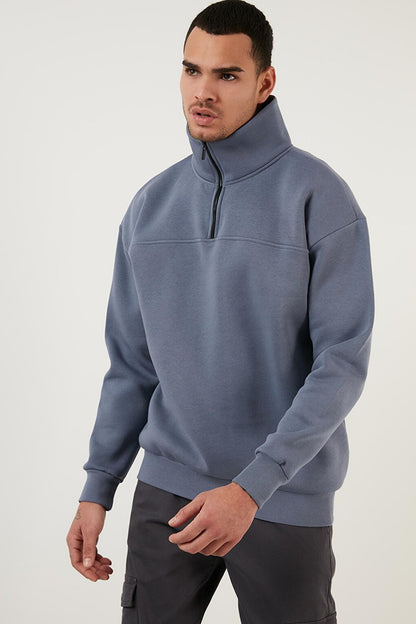 Regular Fit Cotton Soft Fleece Lined Winter Sweat 59053431