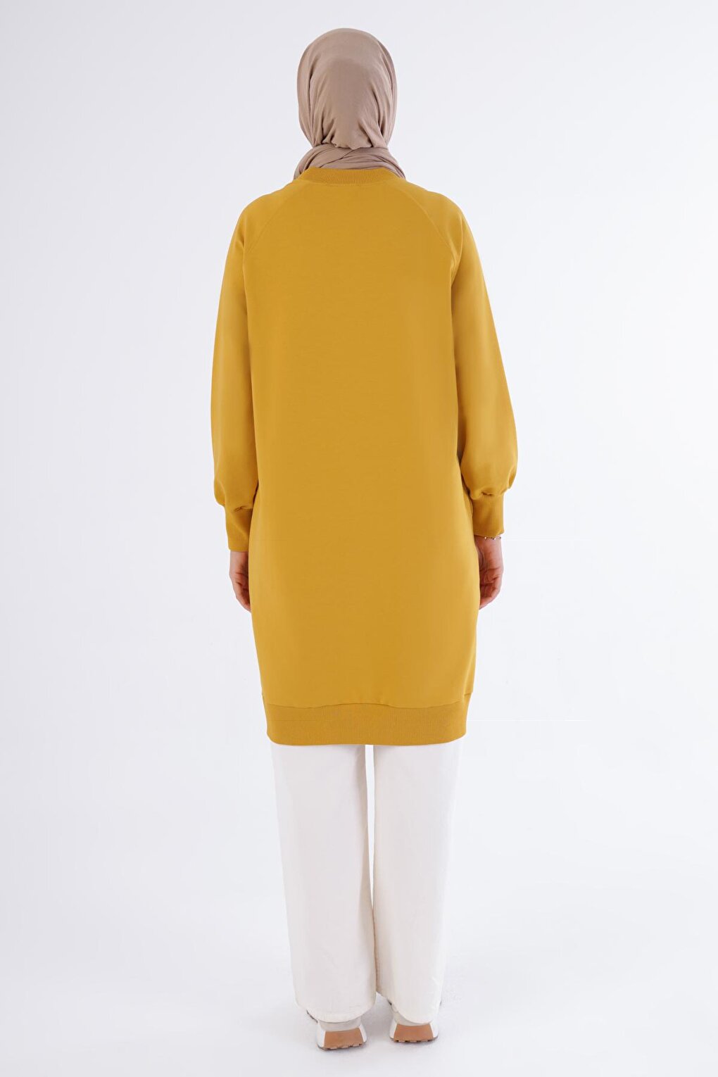 Yellow Faith Written Embroidered Sweat Tunic