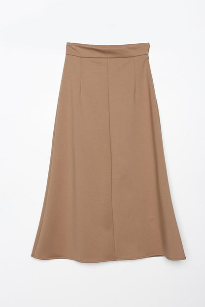 Half A-Line Skirt with Camel Darts and Side Zipper