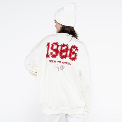 Women's Off-White Crew Neck Extra Oversize Sweatshirt