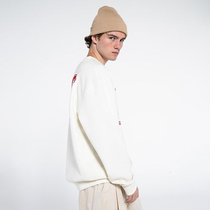 Men's Off-White Crew Neck Extra Oversize Sweatshirt