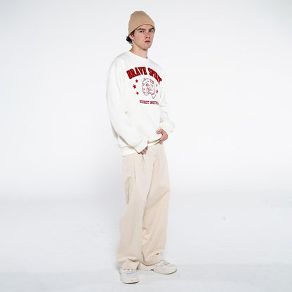 Men's Off-White Crew Neck Extra Oversize Sweatshirt