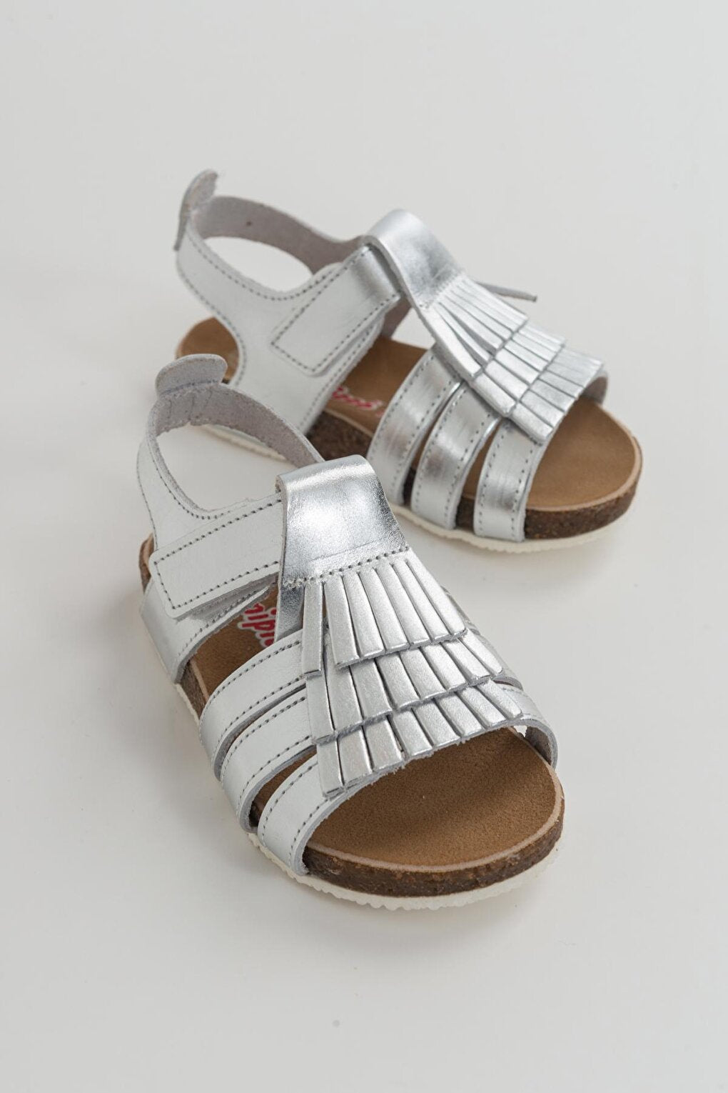 Girl's Silver Leather healthy Supported Children's Sandals