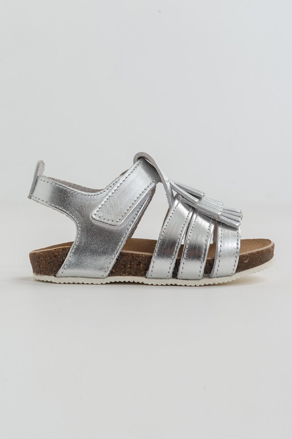 Girl's Silver Leather healthy Supported Children's Sandals