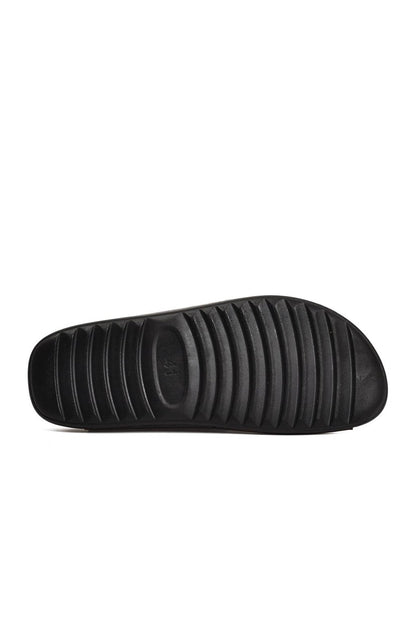 66.001 Black Double Banded Men's Slippers