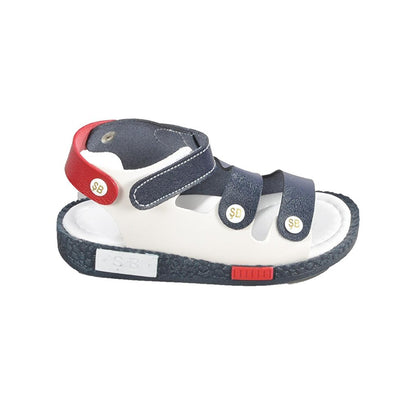 005 Navy Blue-White Children's Sandals