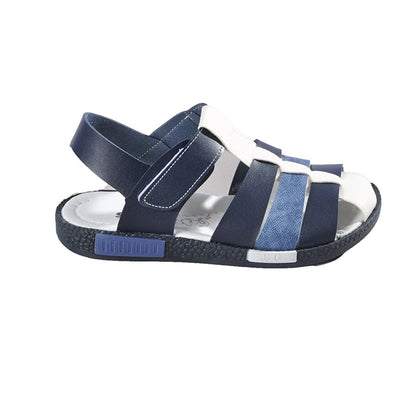 004 Navy Blue-White Children's Sandals