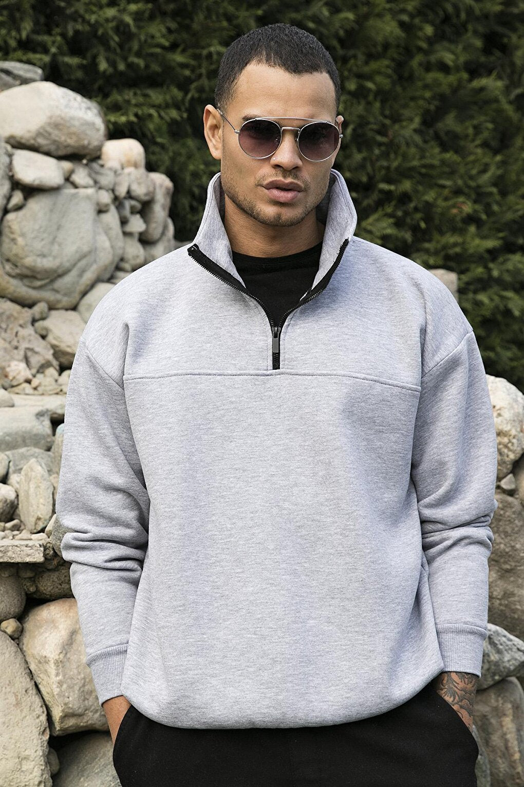 Regular Fit Cotton Soft Fleece Lined Winter Sweat 59053431