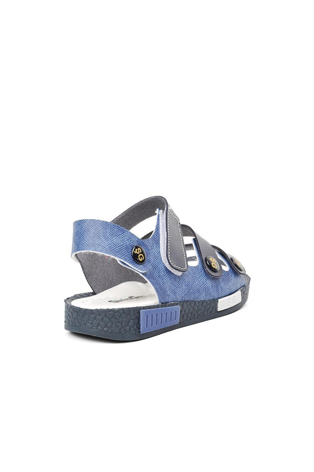 005 Navy Blue-White Boy's Sandals