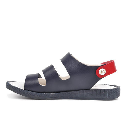 005 Navy Blue-White Children's Sandals