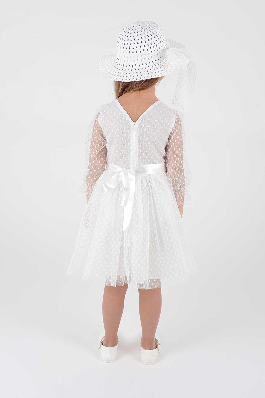 Girl's Hat and Tulle Lace Trend Dress Ak2228