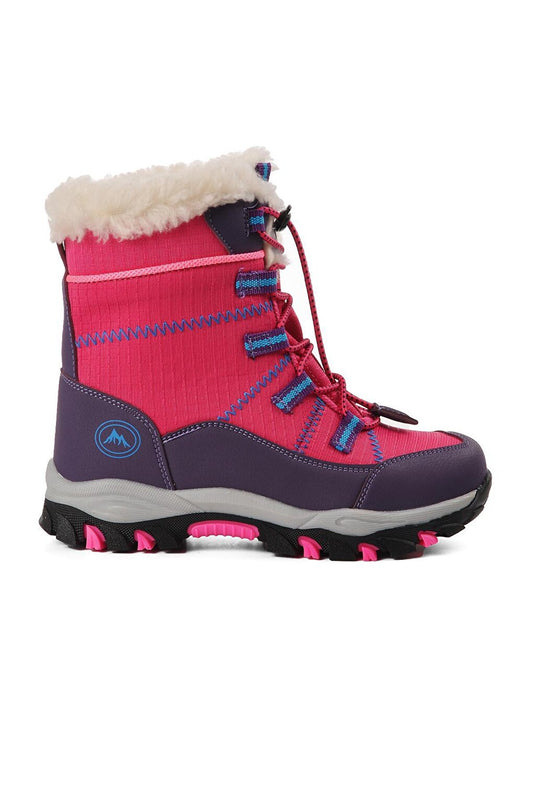 961-F Fuchsia-Purple Children's Snow Boots with Fur Inside