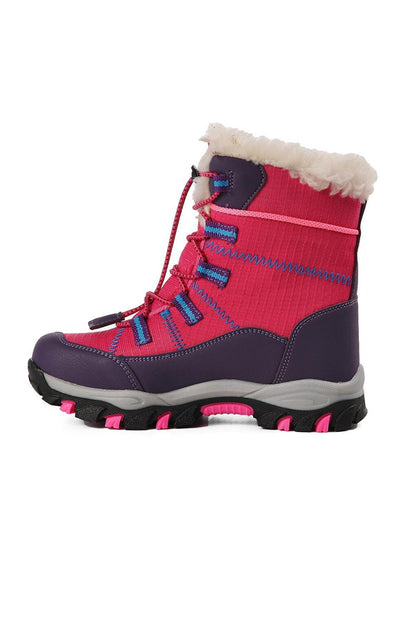 961-F Fuchsia-Purple Children's Snow Boots with Fur Inside