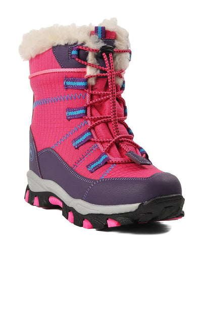 961-F Fuchsia-Purple Children's Snow Boots with Fur Inside