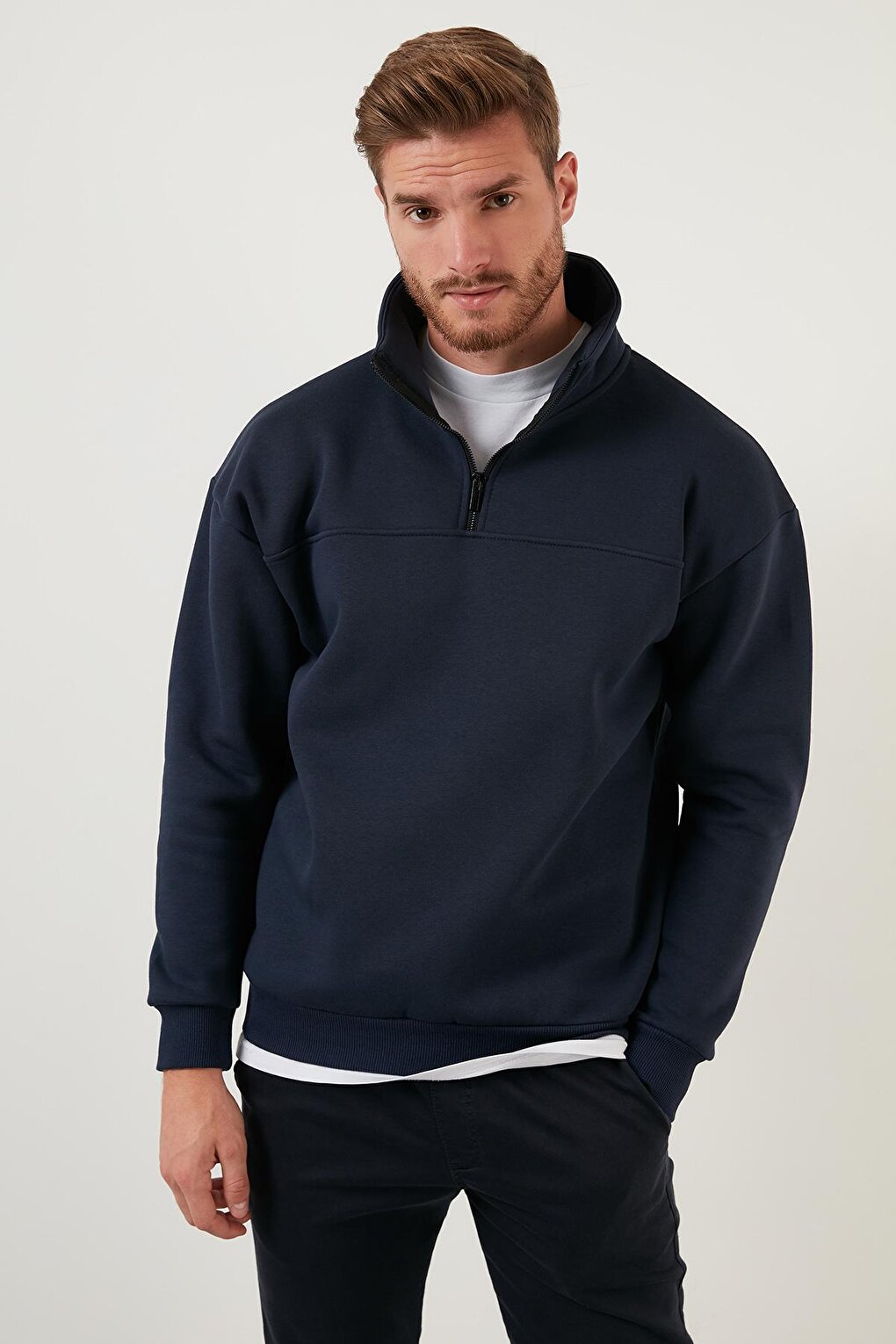 Regular Fit Cotton Soft Fleece Lined Winter Sweat 59053431