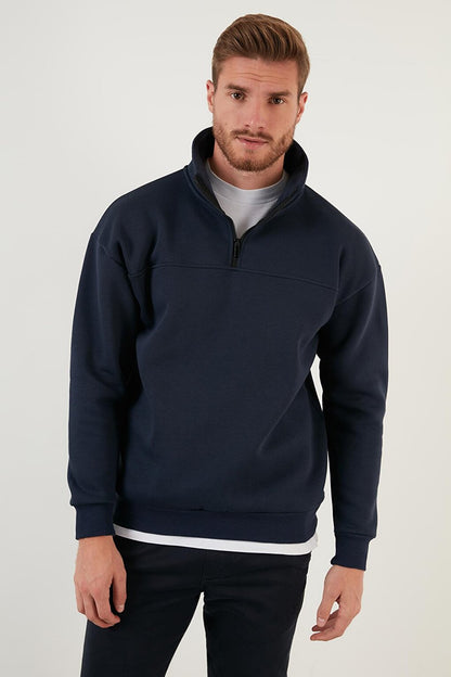 Regular Fit Cotton Soft Fleece Lined Winter Sweat 59053431