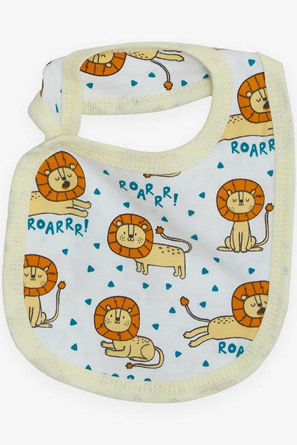 Baby Boy Hospital Release Pack of 5 Cute Lion Pattern White (0-3 Months)