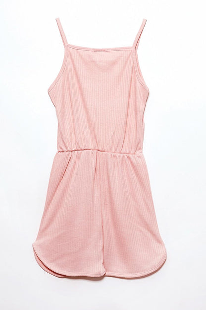 Pink Strappy Girl's Jumpsuit