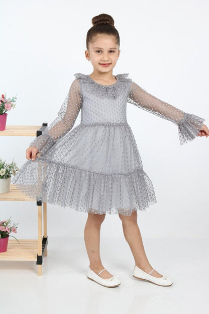 Shine Gray Girl's Dress