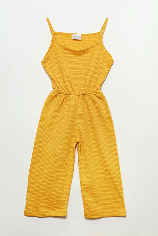 Mustard Strappy Girl's Shorts and Overalls