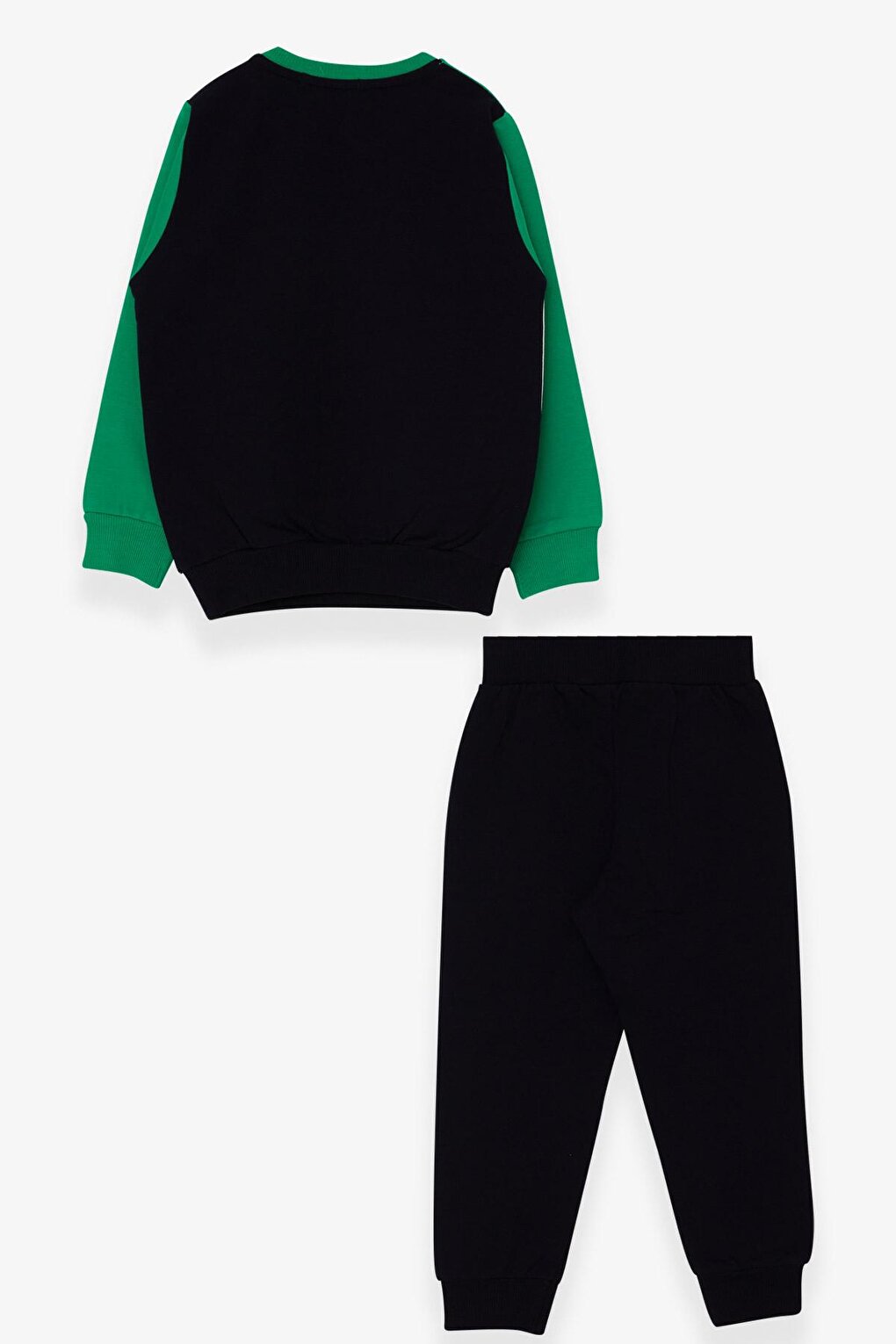 Boy's Tracksuit Set Green with Text Print (1.5-4 Years)