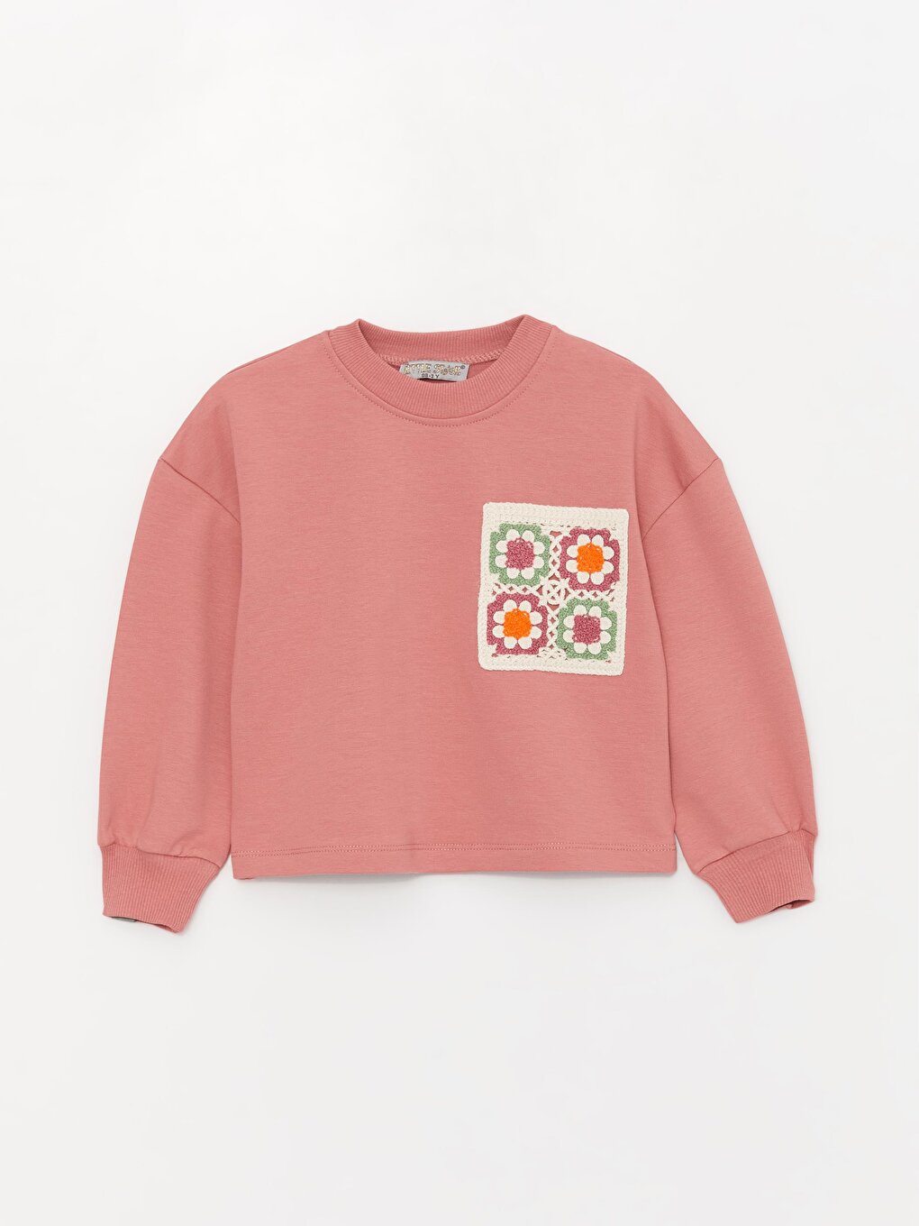 Girl's Embroidery Pocket Comfortable SweatShirt