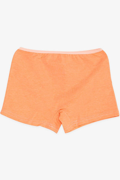 Girl's Boxer Glitter Text Printed Neon Orange (Age 11)