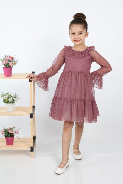 Shine Claret Red Girl's Dress