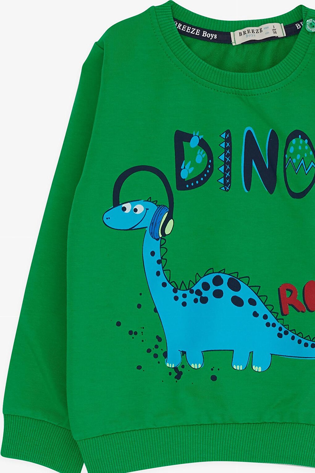 Boy's Tracksuit Set Dinosaur Printed Green (Age 1.5-4)