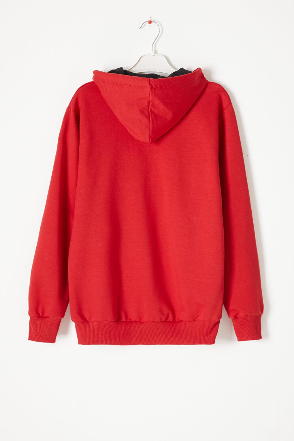 Red Kangaroo Pocket Hooded Unisex Kids Sweatshirt 16784