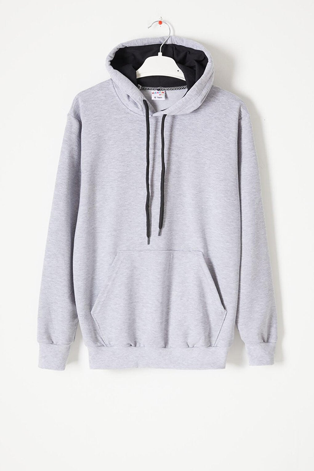 Gray Kangaroo Pocket Hooded Unisex Kids Sweatshirt 16782