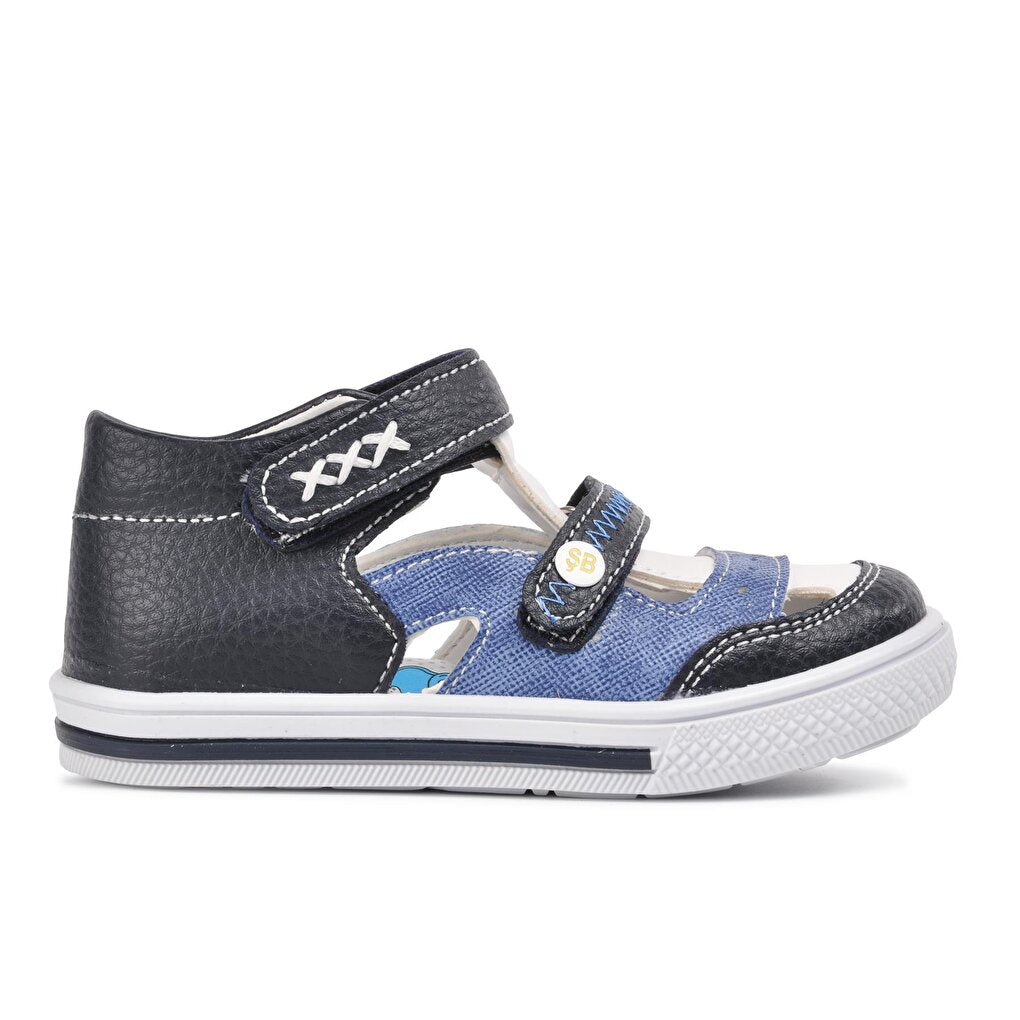 009 Navy Blue-White Boy's Shoes