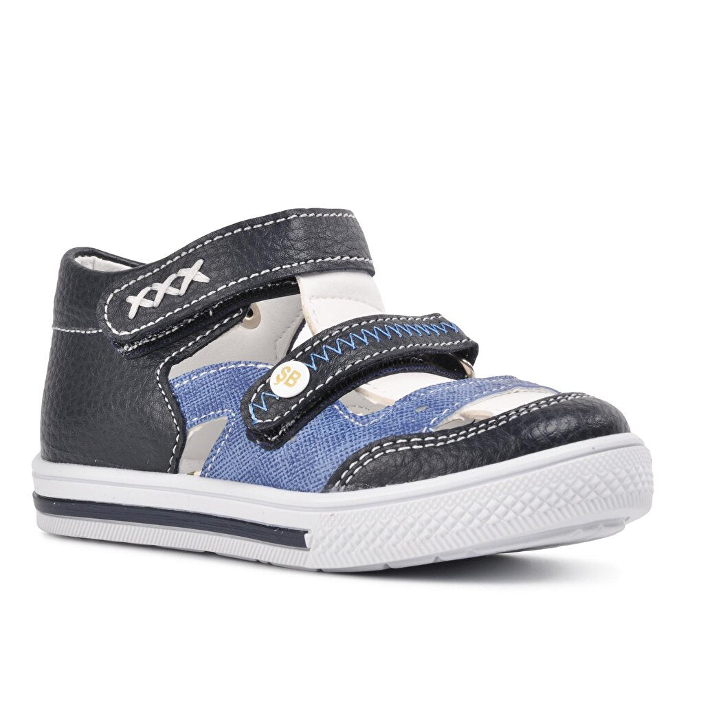 009 Navy Blue-White Boy's Shoes