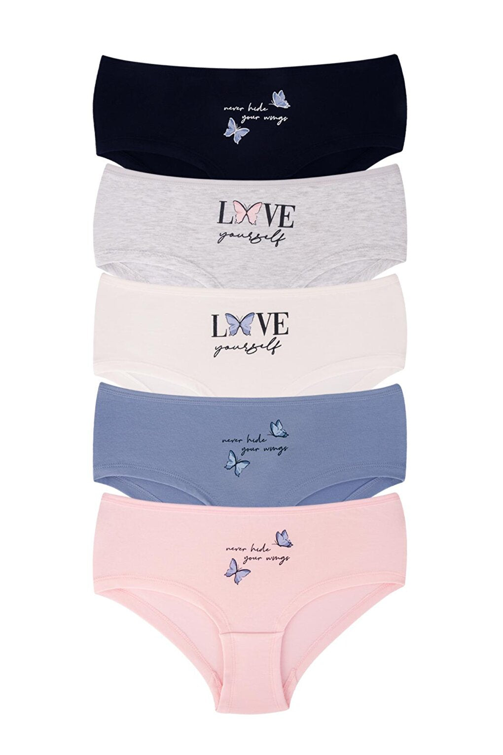 Girl's Hipster Panties 5 Pack