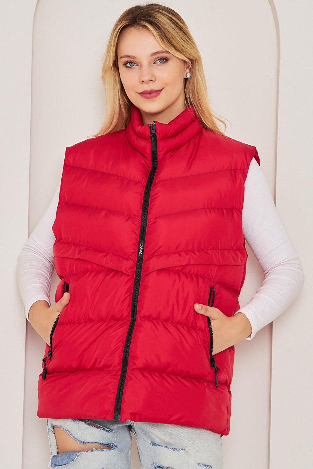 Women's Lined Water and Wind Resistant Inflatable Vest BDY-3000