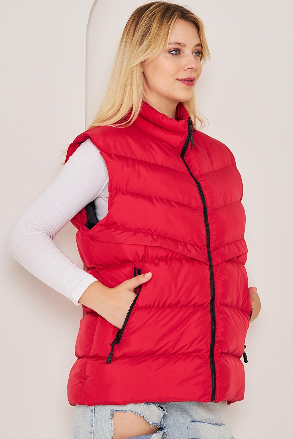 Women's Lined Water and Wind Resistant Inflatable Vest BDY-3000