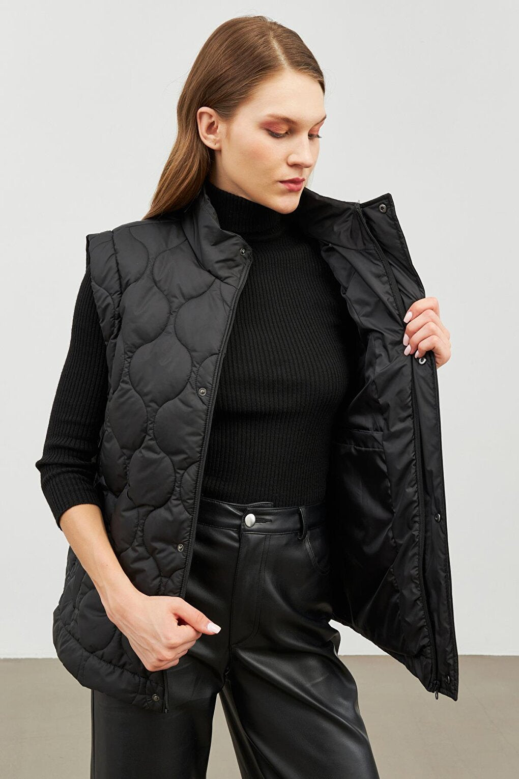 Women's Onion Pattern Quilted Vest BKY-3000