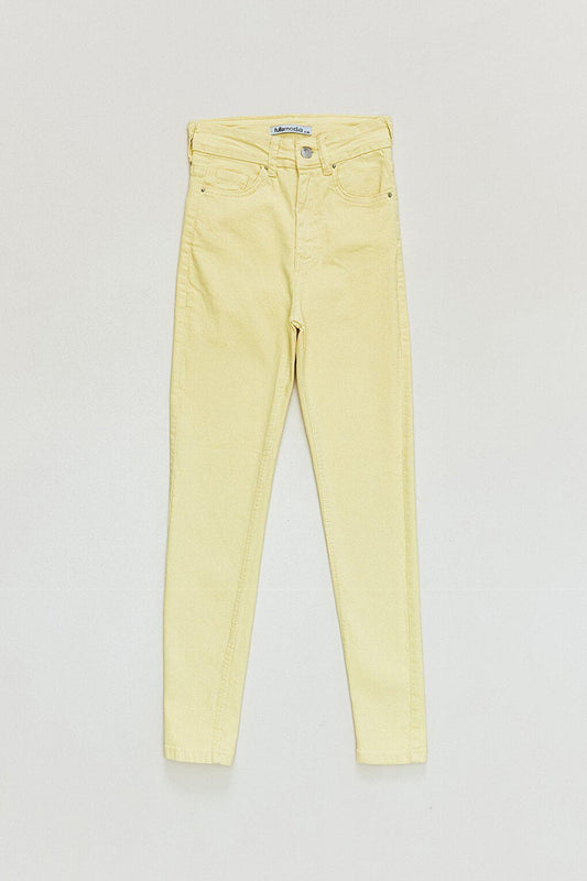 High Waist Girls Skinny Trousers