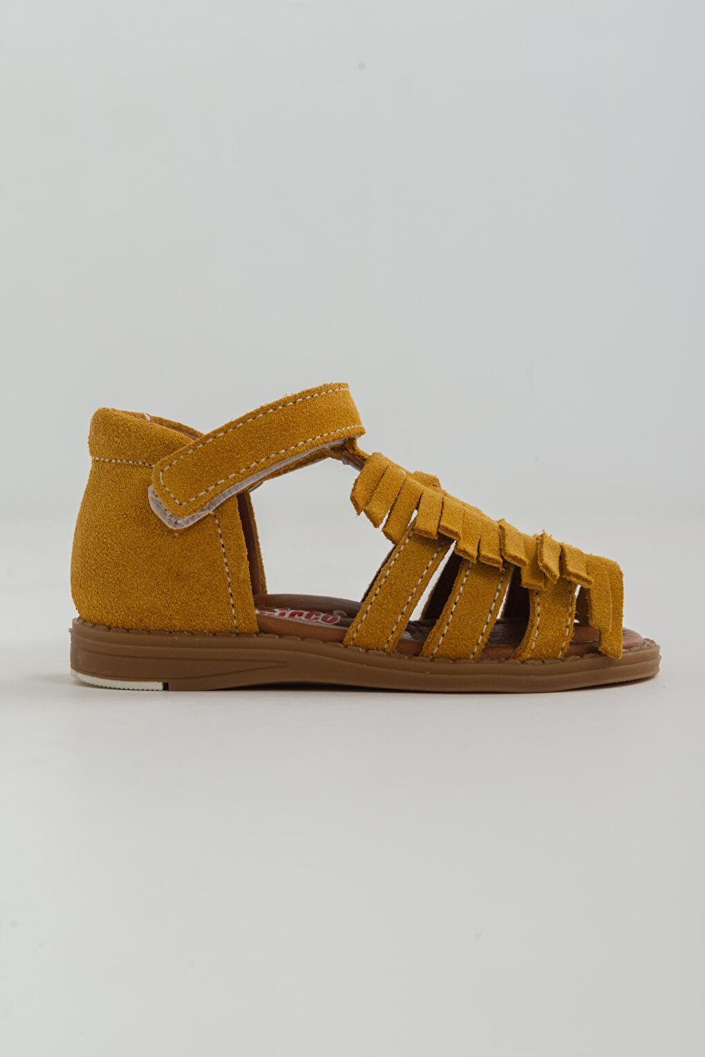 Girl's Yellow Leather Children's Sandals with healthy Support