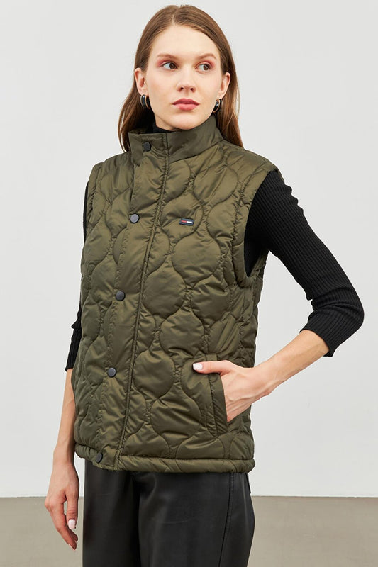 Women's Onion Pattern Quilted Vest BKY-3000