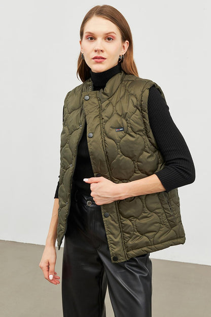 Women's Onion Pattern Quilted Vest BKY-3000