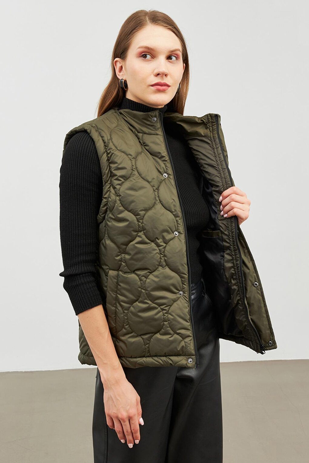 Women's Onion Pattern Quilted Vest BKY-3000