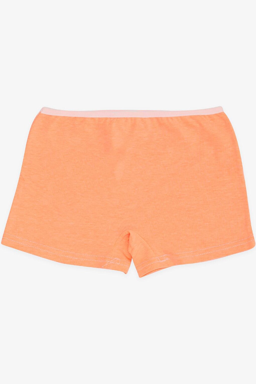 Girl's Boxer Fun Kitten Printed Neon Orange (Age 7)