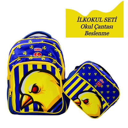 Primary School School Backpack and Lunchbox with 3 Compartments Fenerbahçe