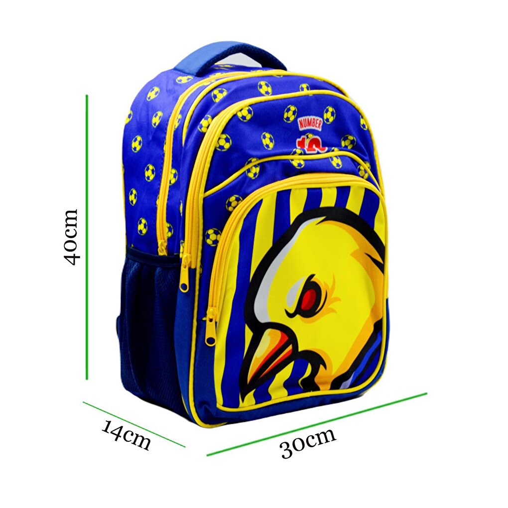 Primary School School Backpack and Lunchbox with 3 Compartments Fenerbahçe