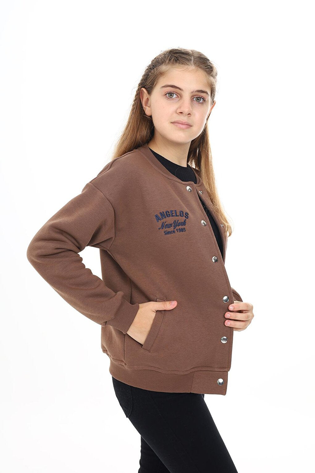 Girl's College Style H Printed Jacket 7 -13 Years Lx273