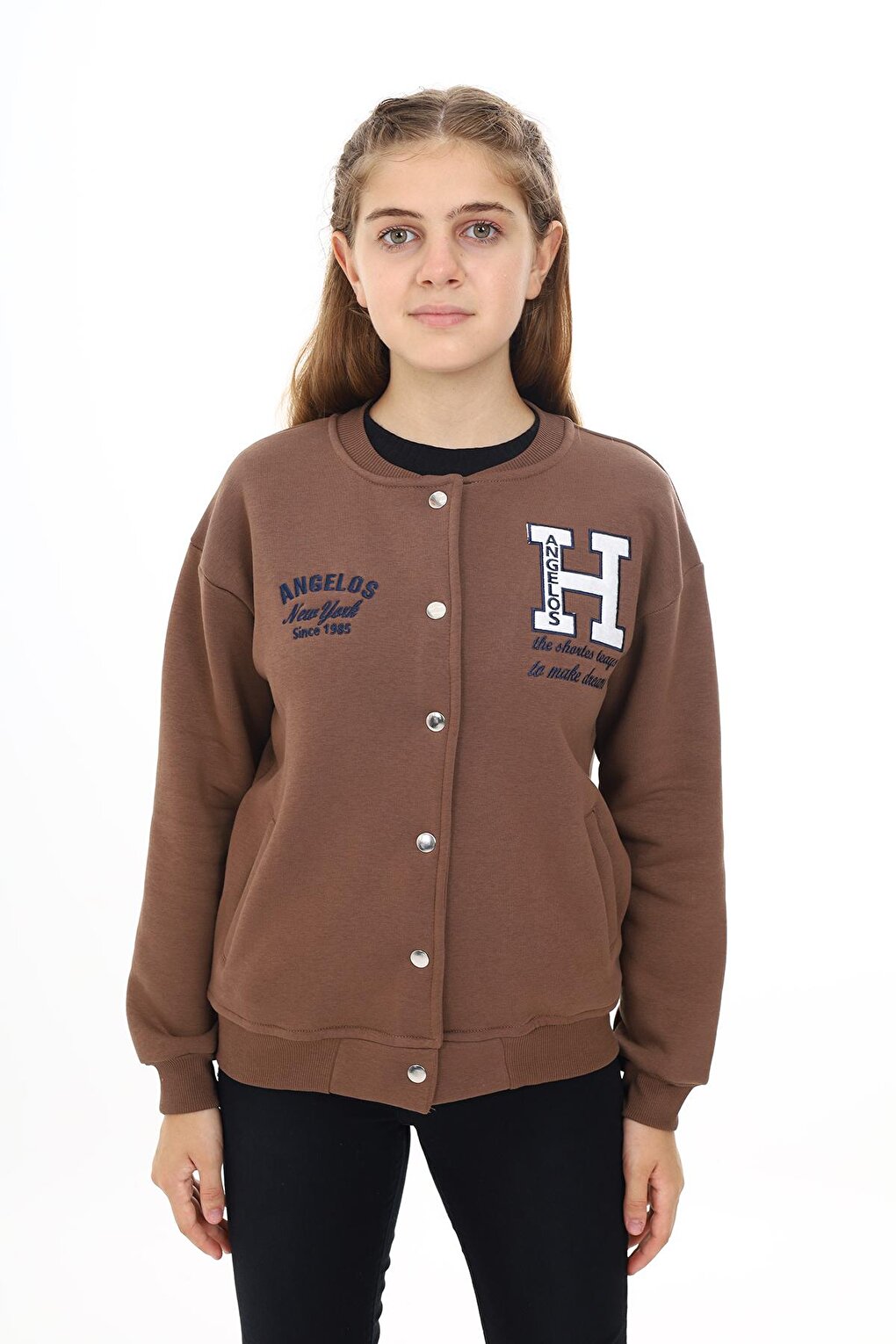 Girl's College Style H Printed Jacket 7 -13 Years Lx273