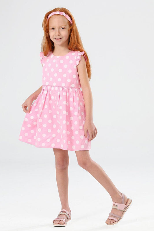 Polka Dot Polka Dot Girls Dress And Headband