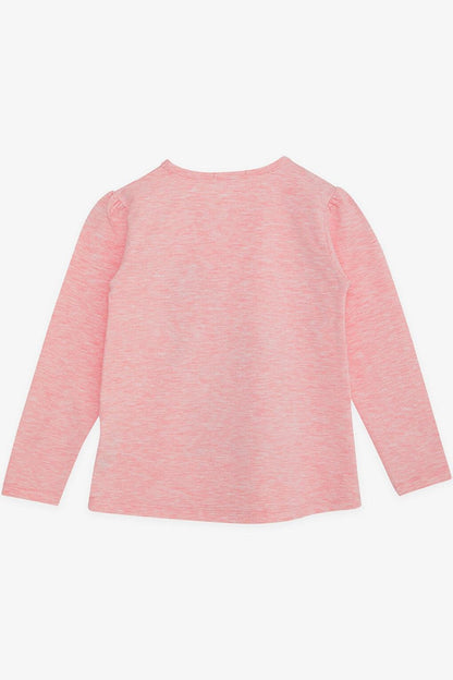 Girl's Long Sleeve T-Shirt Girl's Look Salmon Melange (4-9 Years)