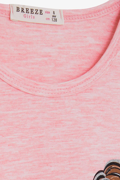 Girl's Long Sleeve T-Shirt Girl's Look Salmon Melange (4-9 Years)